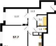 Продам 2-комнатную квартиру, 58кв.м., 2/17-этажного дома,  Новгородская, д. 2